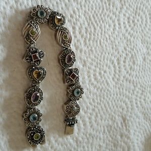 Sterling silver gem bracelet